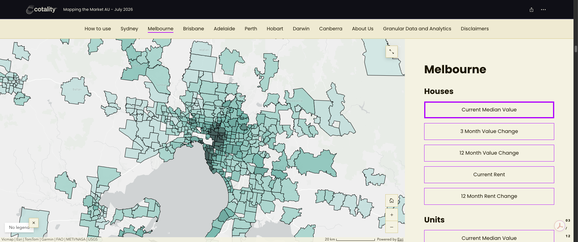 Melbourne Current Median